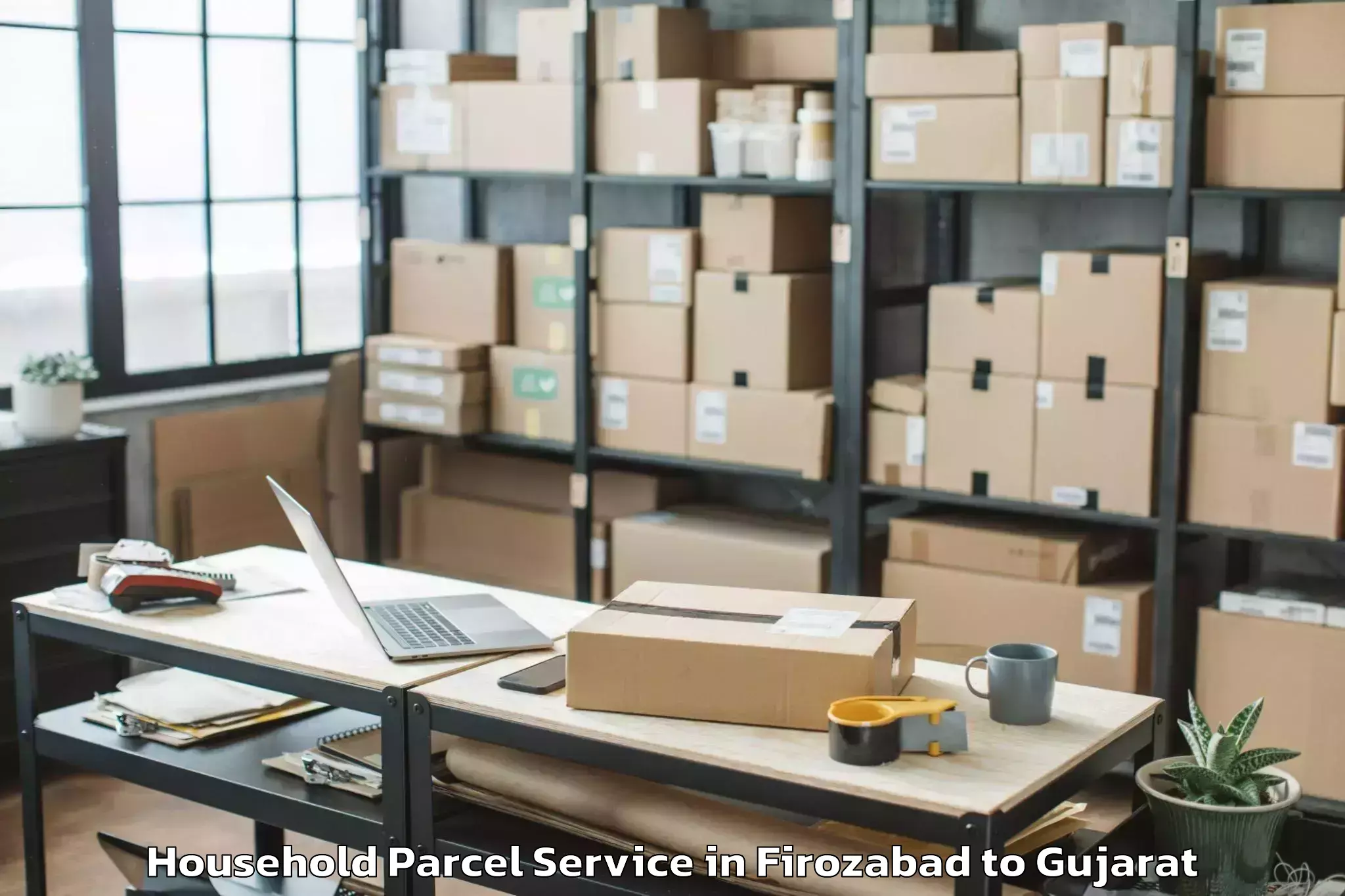 Reliable Firozabad to Ganpat University Mehsana Household Parcel